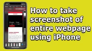 How to take the screenshot of an entire webpage on iPhone || Full web page screenshot