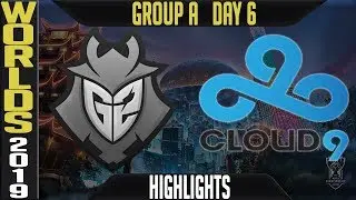 G2 vs C9 Highlights Game 2 | S9 Worlds 2019 Group A Day 6 | G2 Esports vs Cloud9