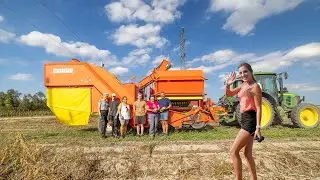 Farmergirl live mittendrin bei der Kartoffelernte