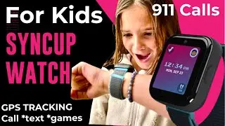 Reviewing my SYNCUP WATCH from T-Mobile | has built in tracker + 911 calling + text | Calling & more