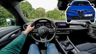 Alfa Romeo Tonale plug in hybrid 2024 POV test drive | Acceleration | PHEV 280 hp AWD