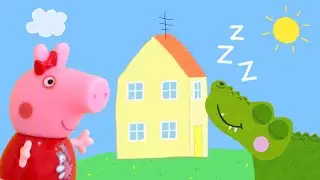 Peppa Pig Sleepover with Sleepy Silly Crocodile