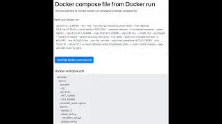 convert docker run to docker compose