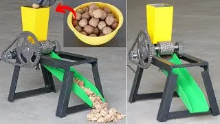 How To Make A Simple Nut/Walnut Cracker Machine Using Drill Machine | DIY