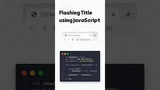 Flashing Website Title using JavaScript | #shorts