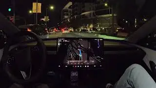 Raw 1x: Tesla FSD 12.5.1.1: West Hollywood to Palos Verdes with Zero Interventions at Night