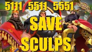 Best sculpture saver commanders as 5111, 5511 or 5551 [small investments] in Rise of Kingdoms