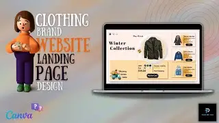 Clothing Landing Page Design | How To Design Fashion Store Landing Page |  landing page in canva