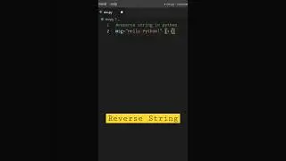 One Line Code Reverse String in Python #shorts #viralshorts #viralvideo #viral #trending