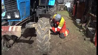 Выровнял передние крылья на мТз, отмыл после лужи