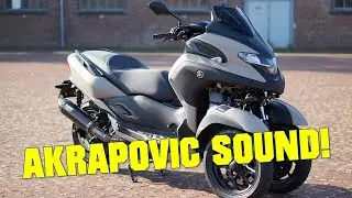 YAMAHA TRICITY 300 - AKRAPOVIC EXHAUST SOUND + RIDING SOUND