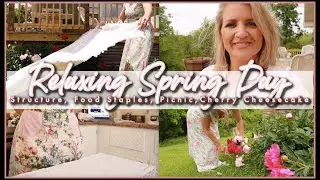 Spring Homemaking Day in the Life| Food Staples, Structure, Relaxing, Cherry Cheesecake (Motivation)