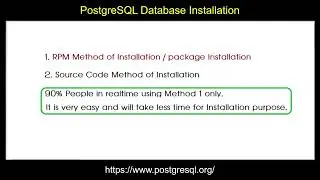 DAY 1 :  Postgresql Database Installation - RPM Method