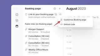 Personalize and Share Your Morgen Booking Page