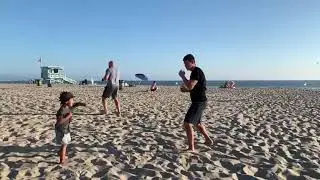 Тренировка Дмитрия Бивола на берегу океана. Training Dmitry Bivol on the ocean.