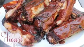 St. Louis Style Pork Ribs with Hickory Brown Sugar BBQ Sauce | I Heart Recipes