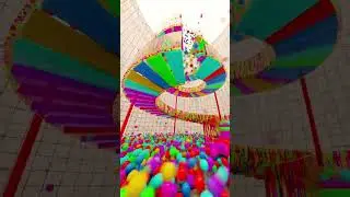 Tons of Balls Dancing on Stairs #blender #simulation #satisfying