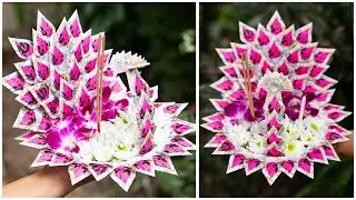 วิธีทํากระทง แบบง่ายๆสวยๆ สอนทำกระทงนกยูง | DIY How to make a paper Krathong