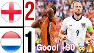 England 2-1 Netherlands EURO 2024 Semi Final | ollie watkins goal +90 🤯🔥 | harry kane goal