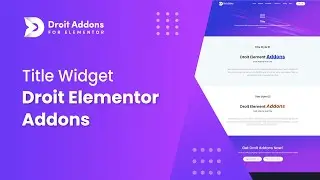Title Widget | Droit Addons for Elementor