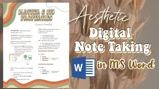 Aesthetic Digital Note Taking in MS Word, Reviewer in General Chemistry, STEM | Lorie Jane Levita