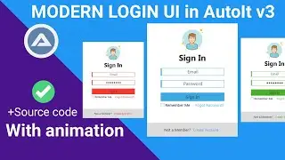 Modern Login UI in AutoIt v3 | Design material theme from zero in au3