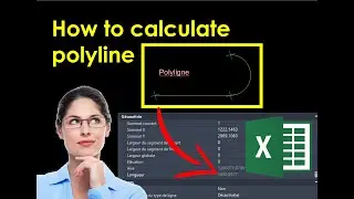 How to calculate polyline Autocad to Excel