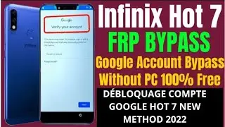 INFINIX HOT 7 X624 FRP BYPASS GOOGLE ACCOUNT WITHOUT PC || INFINIX HOT 7 DÉBLOCAGE  MANUEL