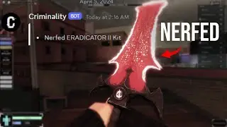 Criminality's Controversial Eradicator Nerf (Roblox)