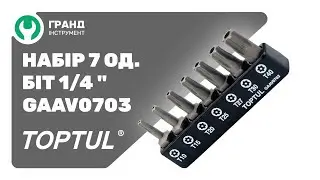 Обзор набора бит Toptul GAAV0703 на 7 предметов.