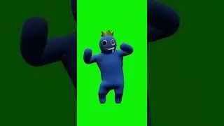 Blue Rainbow Friends Dance 2 Green Screen 