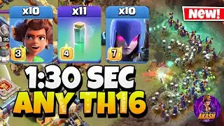 TH16 Root Rider Witch attack Strategy !! Th16 Attack Strategy (Clash of Clans)