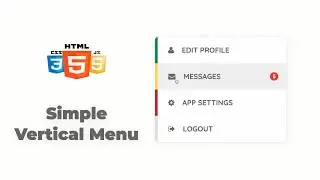 Simple Vertical Menu with Hover Effects - HTML CSS (SCSS) JavaScript