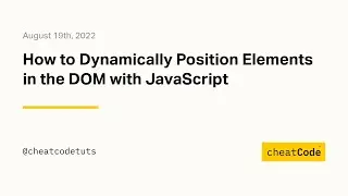 How to Dynamically Position Elements in the DOM with JavaScript