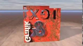 Text & graphic cube.  (C4D R18, Animation)