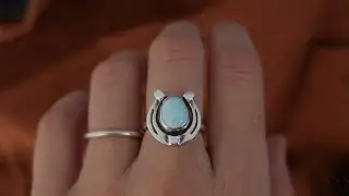 Turquoise Horseshoe Ring | Silversmithing ASMR #shorts