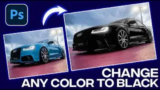 Change Any Color to Black in Photoshop #shorts #photoshoptutorial #graphicdesign