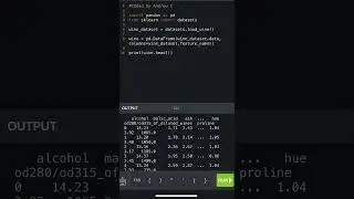 Python Bytes - Panda Dataframe Print First 5 Rows #coding #datascience #python Code in Description