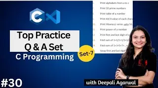 Top Practice Questions and Answers of C Programming | Practice Set-7 | C Programming Tutorial #30