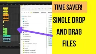 Drop and Drag your files into separate tracks in Ableton´s Arrangement view with one click
