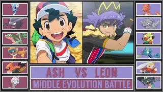 Pokémon Champ Battle: ASH vs LEON [Middle Evos!]