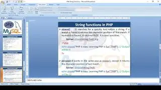 6. PHP & MySQL | String Functions in PHP