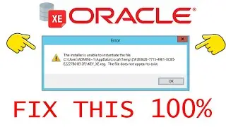 [SOLVED] Error : the installer is unable to instantiate the file.. Oracle Database in Windows