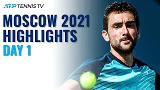 Cilic Faces Dzumhur; Millman Duels With Bonzi | Moscow 2021 Highlights Day 1