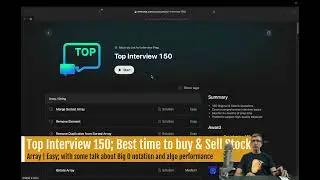 Top Algorithm Interview Questions Fully Explained: Best time to Buy and Sell Stock