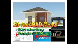 Drawing Exercise 15: How to RENDER/RENDER SETTINGS MODEL in 3D AutoCAD