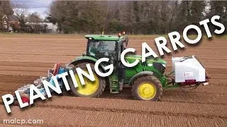 4Kᵁᴴᴰ 2023: WFL planting onions with JD 6215r, JD 6155R, Fendt 724 tractors near the A14 in Suffolk.