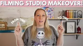 FILMING STUDIO MAKEOVER! | Changing the background for my videos. | DIY wall shelves