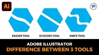 Difference Between Eraser, Scissors, Knife Tool In Illustrator | Illustrator Tools Hindi Tutorials