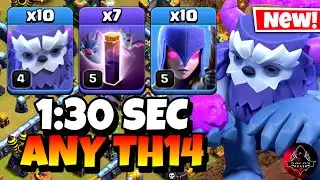TH14 Yeti Witch Attack With 7 Bat Spell | Best TH14 Attack Strategy in Clash of Clans